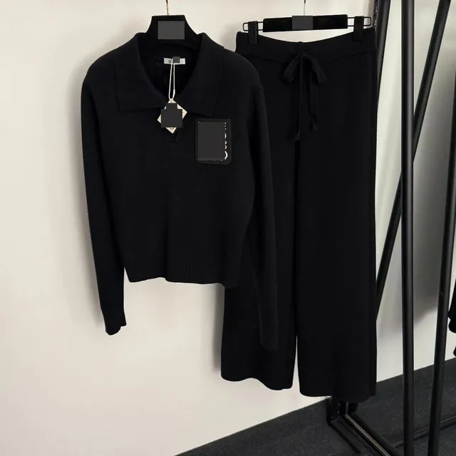 Knit Set Solid Black