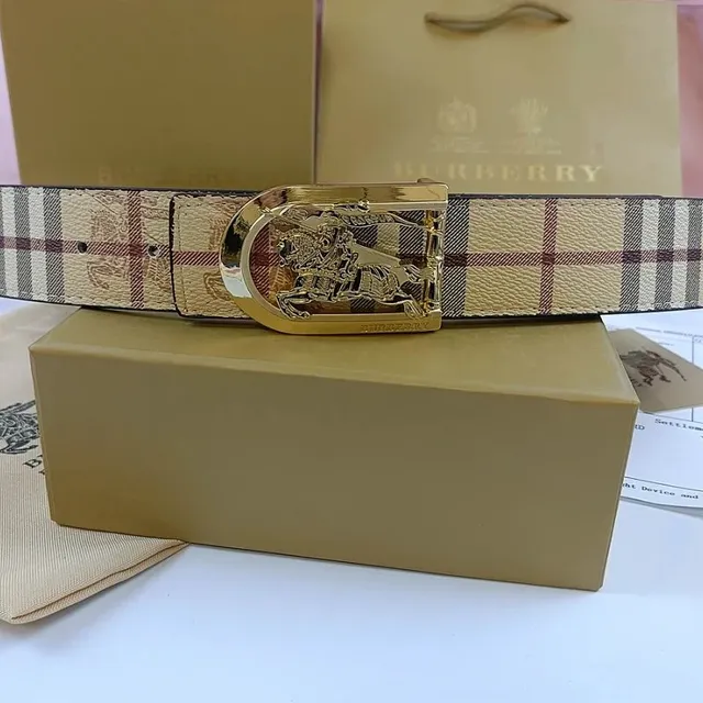 Burberry Equestrian Knight Belt Haymarket Check