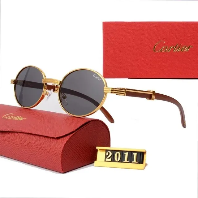 Cartier Juste Un Clou Sunglasses Round Gold Frame