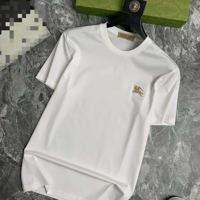 Burberry Equestrian Knight Tee Gold Embroidered Logo