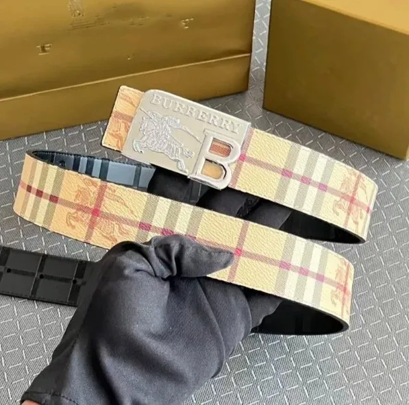 Burberry Classic Check Belt Haymarket Check