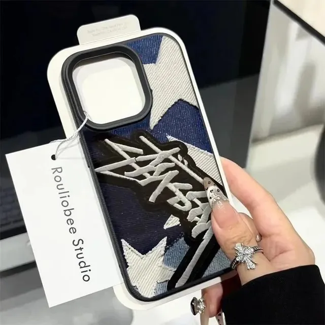 Phone Case Embroidered Star Pattern