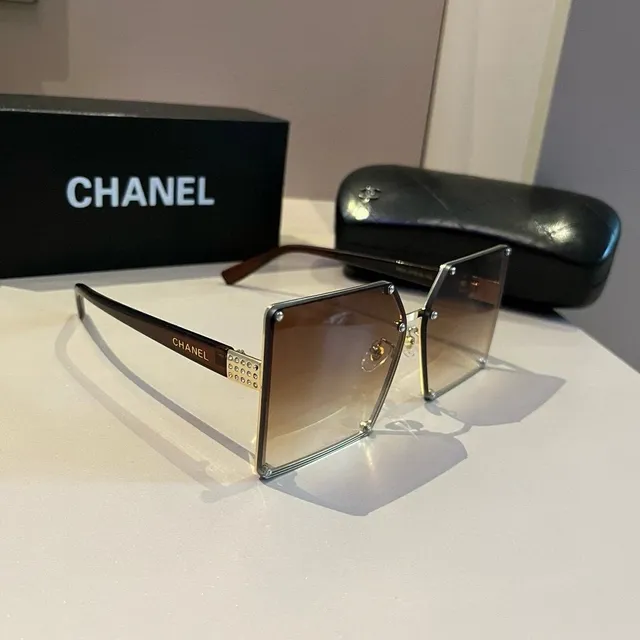 Chanel Square Sunglasses Gradient Lens with Crystal Detail