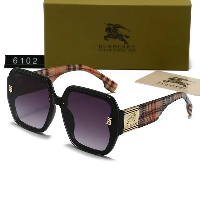 Burberry Square Sunglasses Checkered Temple