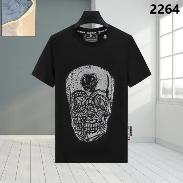 Philipp Plein Skull Graphic Tee Crystal Skull
