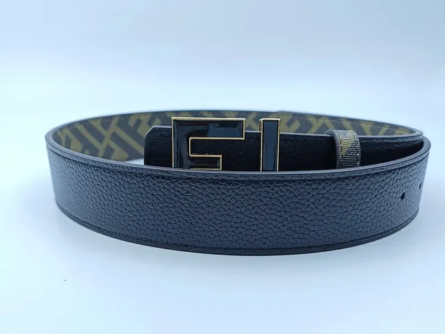 Fendi Logo Belt FF Monogram Reversible