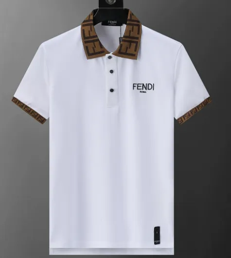 Fendi Polo Shirt FF Logo Trim