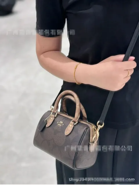 Coach Mini Bowery Signature Canvas