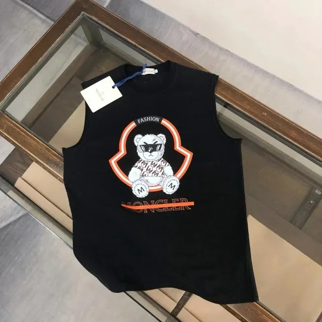 Moncler Sleeveless Top Bear Logo Print