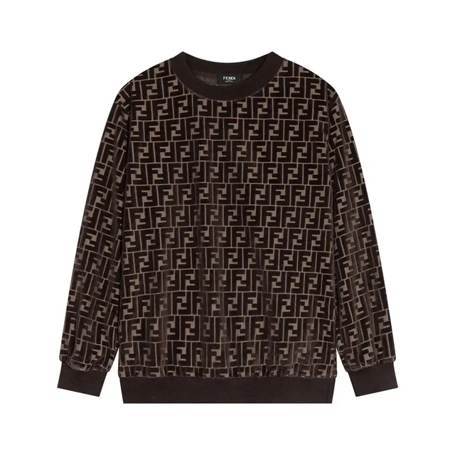 Fendi Crewneck Sweatshirt FF Logo Velvet