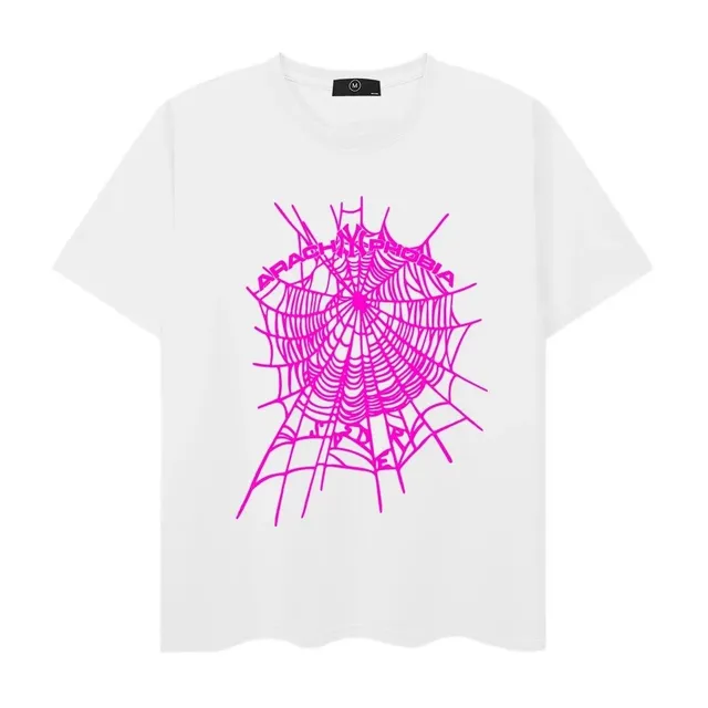 Sp5der Spiderweb Tee Neon Pink Web Print