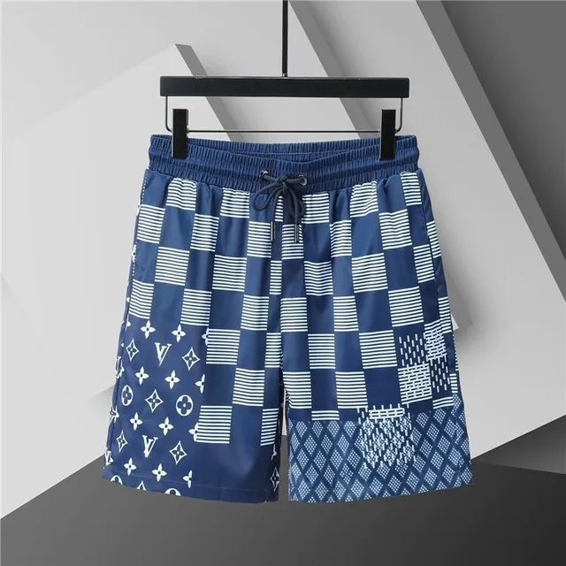 Louis Vuitton Checkered Swim Shorts Monogram Patchwork