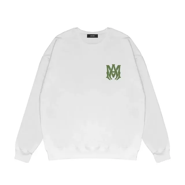 Amiri Crewneck Sweatshirt Olive Logo
