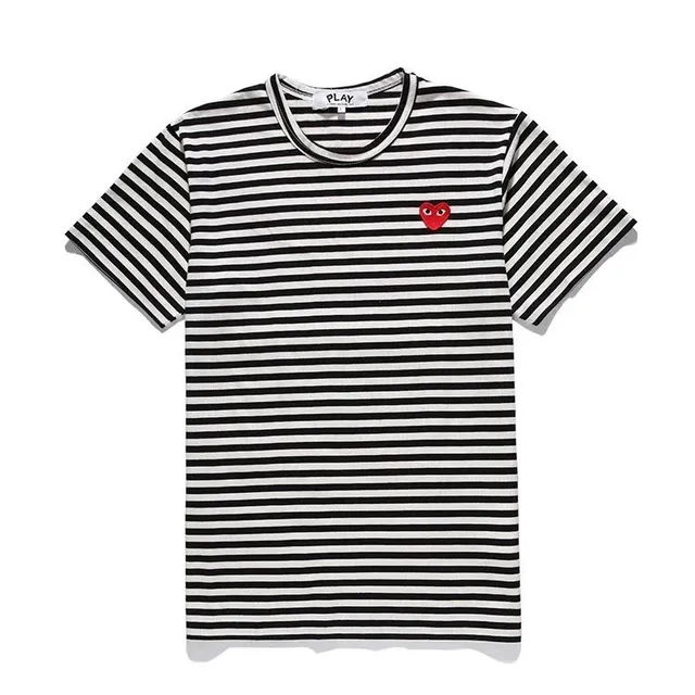 Comme des Garçons Play Stripe Tee Heart Logo