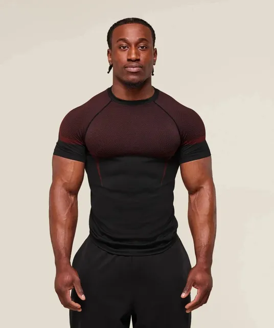 Gymshark Compression Top Two-Tone Mesh Panel