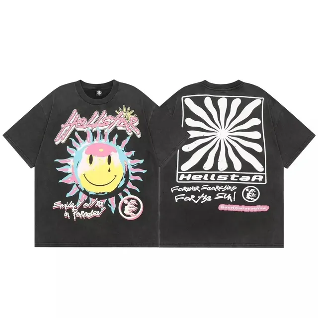 Hellstar Oversized Graphic Tee Smile You're in Paradise