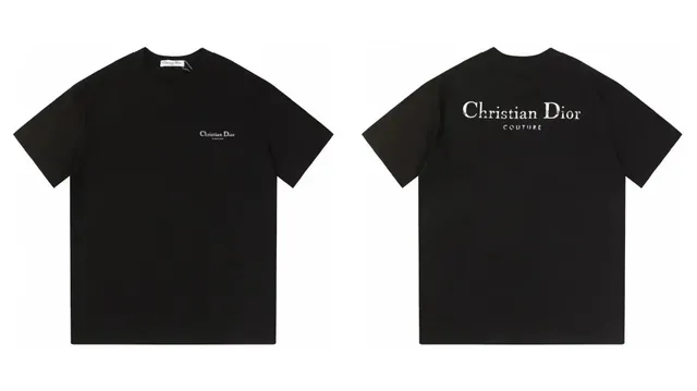 Dior Couture Logo Tee Black