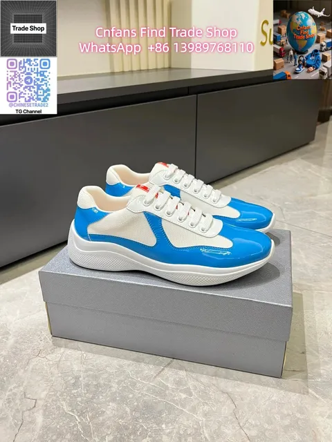 Prada Linea Rossa Trainer Blue and White
