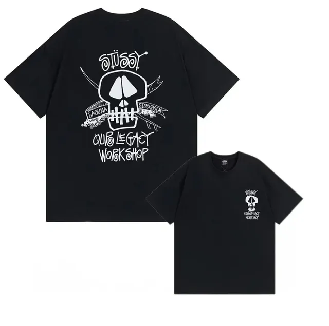 Stüssy Graphic Tee Skull Crossbones Print