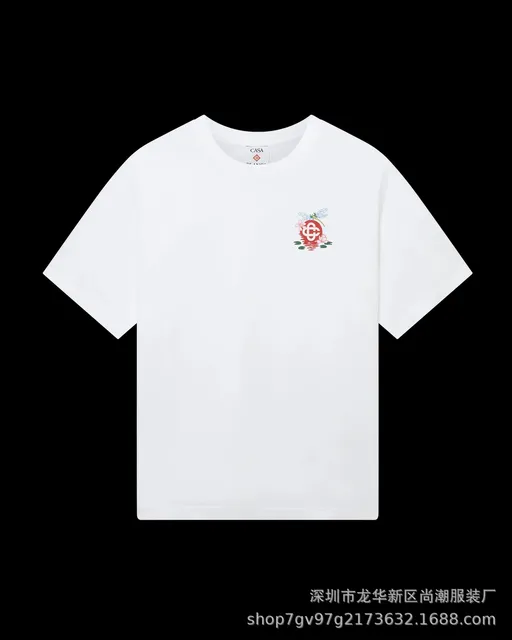 Casablanca T-Shirt Lotus Dragonfly Print