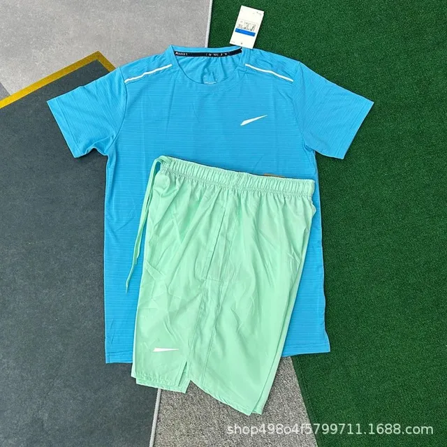 Nike Tech Fleece Set Blue and Mint Green