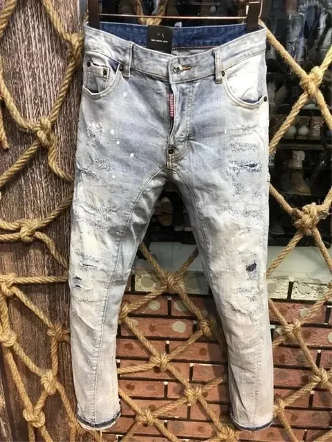 Dsquared2 Skinny Jeans Distressed Acid Wash