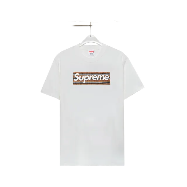 Supreme Box Logo Tee Burberry Check