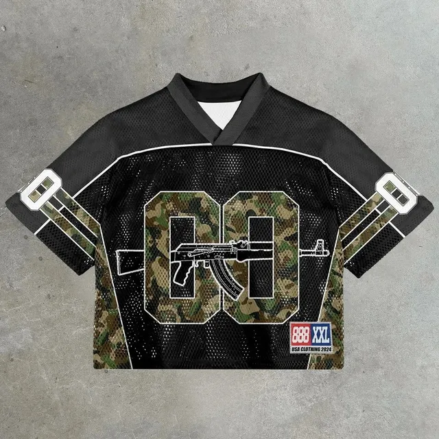 Mesh Jersey Camouflage AK-47 Print
