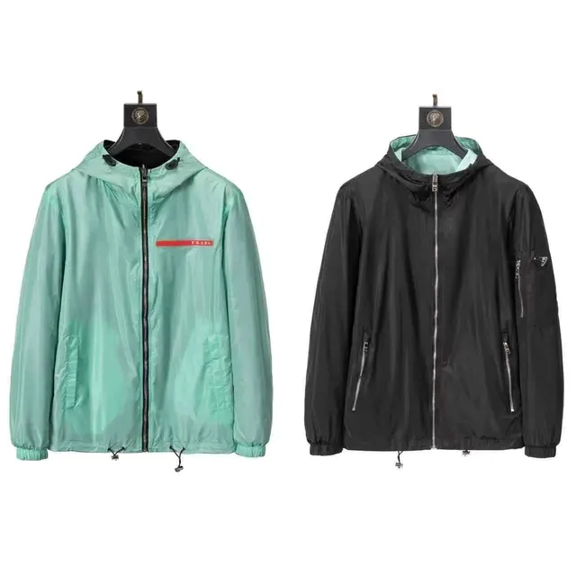 Prada Re-Nylon Hooded Jacket Two-Tone
