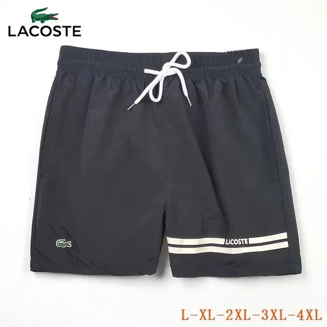 Lacoste Swim Shorts Striped Cuff