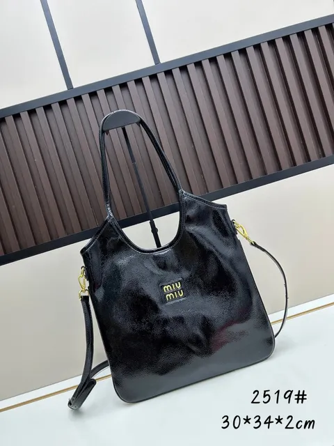 Miu Miu Tote Bag Glossy Patent