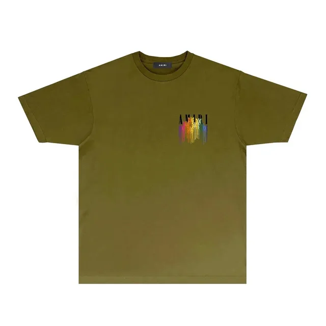 Amiri Graphic Tee Rainbow Drip Logo