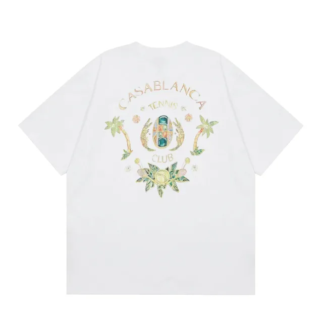 Casablanca Tennis Club Tee Embroidered Palm Motif