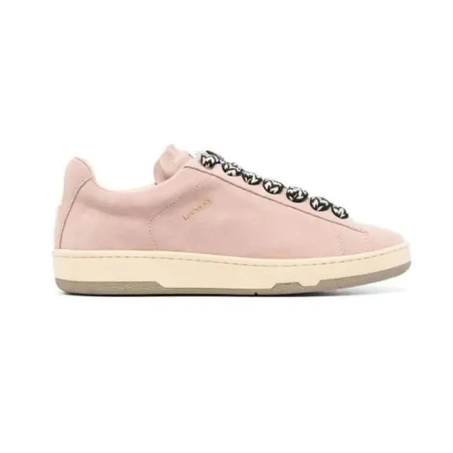 Louis Vuitton LV Trainer Pink Suede with Chain Detail