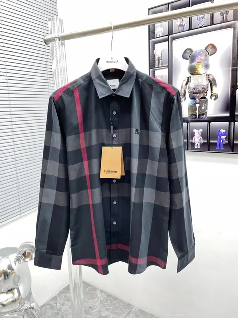 Burberry Check Shirt Classic Check with Red Stripe
