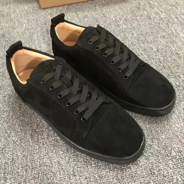 Christian Louboutin Louis Junior Black Suede
