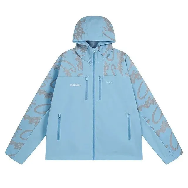 Corteiz Hooded Windbreaker Graffiti Print