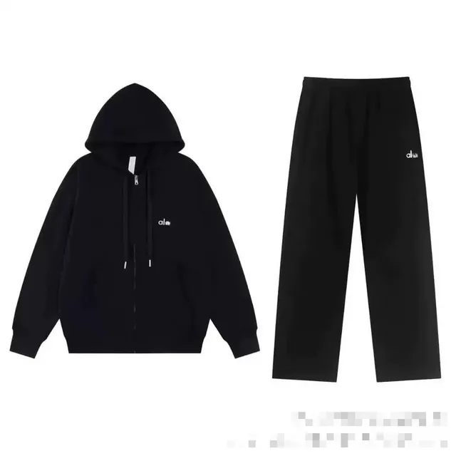 Aimé Leon Dore Zip-Up Hoodie and Jogger Set Black Logo