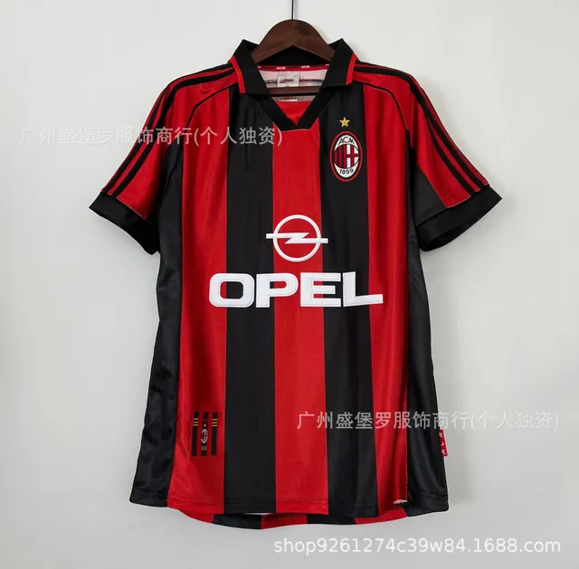 AC Milan × Adidas Home Jersey 1998-99 Opel Sponsor