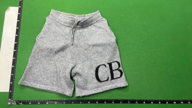 毛线抽绳短裤 灰色
