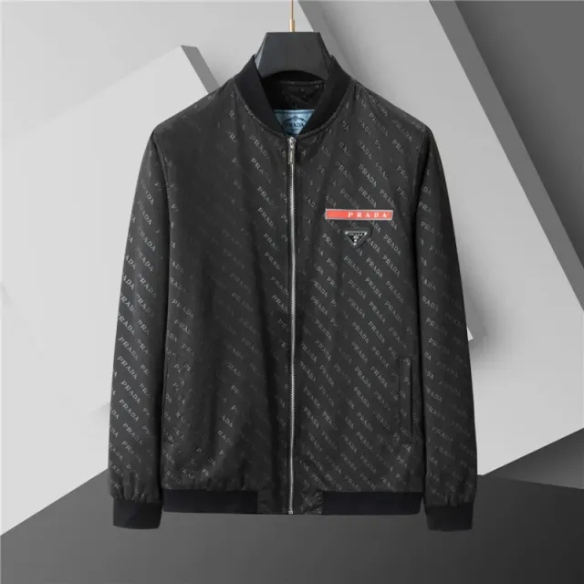Prada Bomber Jacket Logo Print