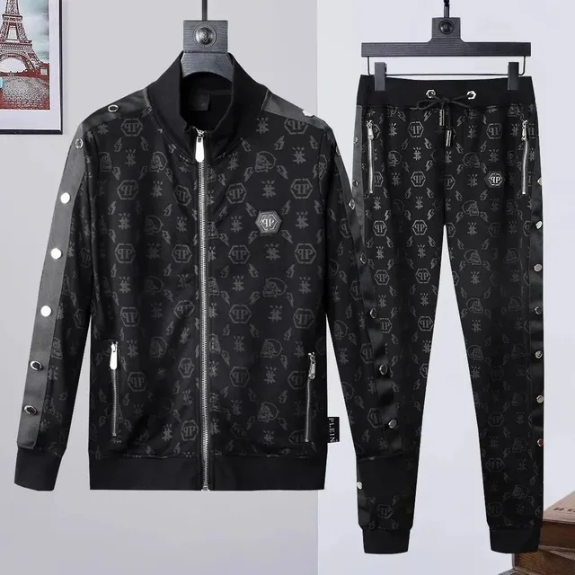 Philipp Plein Track Suit Skull and Logo Print