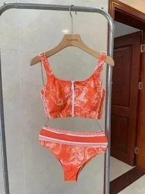Two-Piece Set Printed Lace-Up