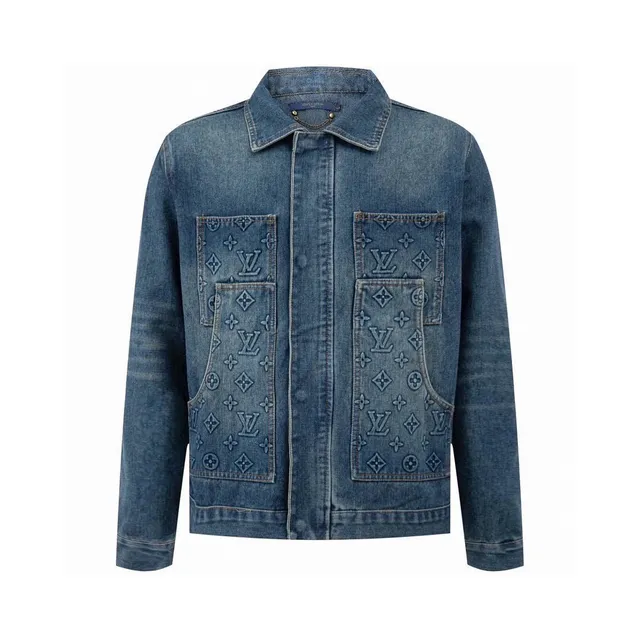 Louis Vuitton Denim Jacket Monogram-Embroidered
