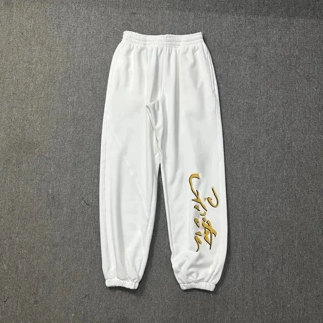 Corteiz Jogger Pants Gold Script Embroidery
