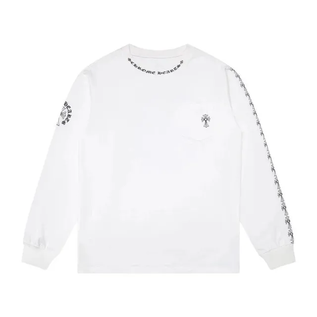 Chrome Hearts Long Sleeve Tee Cross Logo Sleeve Print