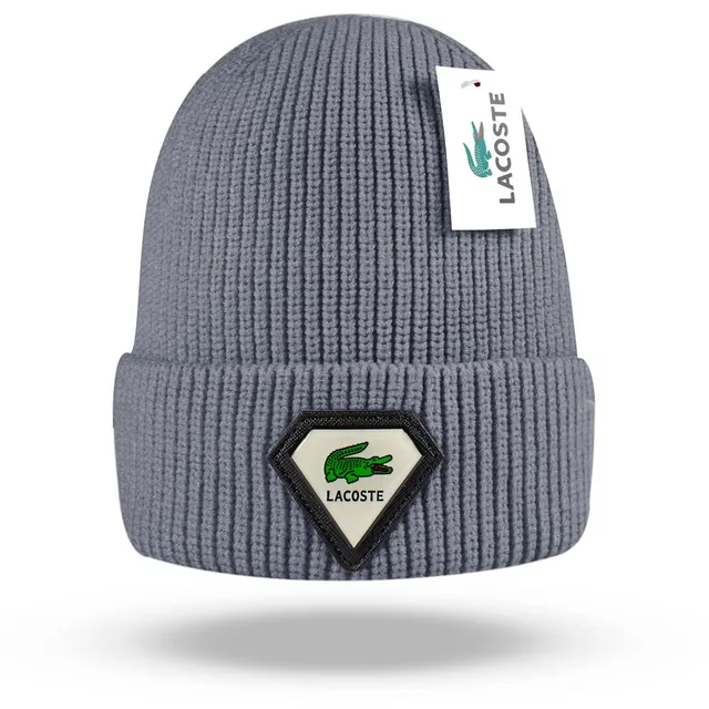 Lacoste Ribbed Beanie Crocodile Patch