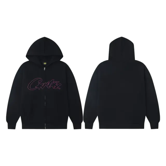 Corteiz Zip-Up Hoodie Embroidered Logo