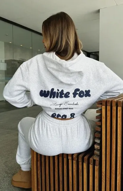 Fear of God Essentials Hoodie White Fox Logo