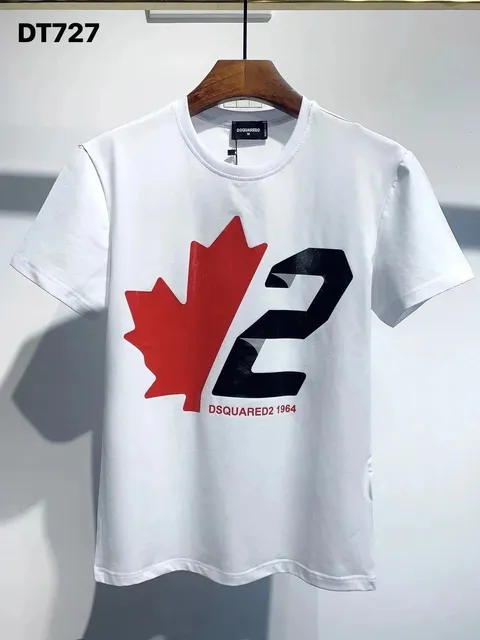 Dsquared2 Graphic T-Shirt Maple Leaf '2' Print